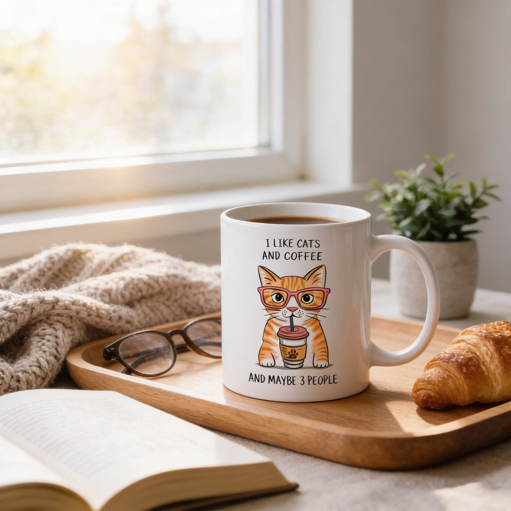 Orange Tabby Cat Mug – Funny Cat Coffee Mug | Ceramic Microwave Safe Cup