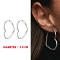 925 Sterling Silver Simple Earrings Rose Gold Double Hoop Ea