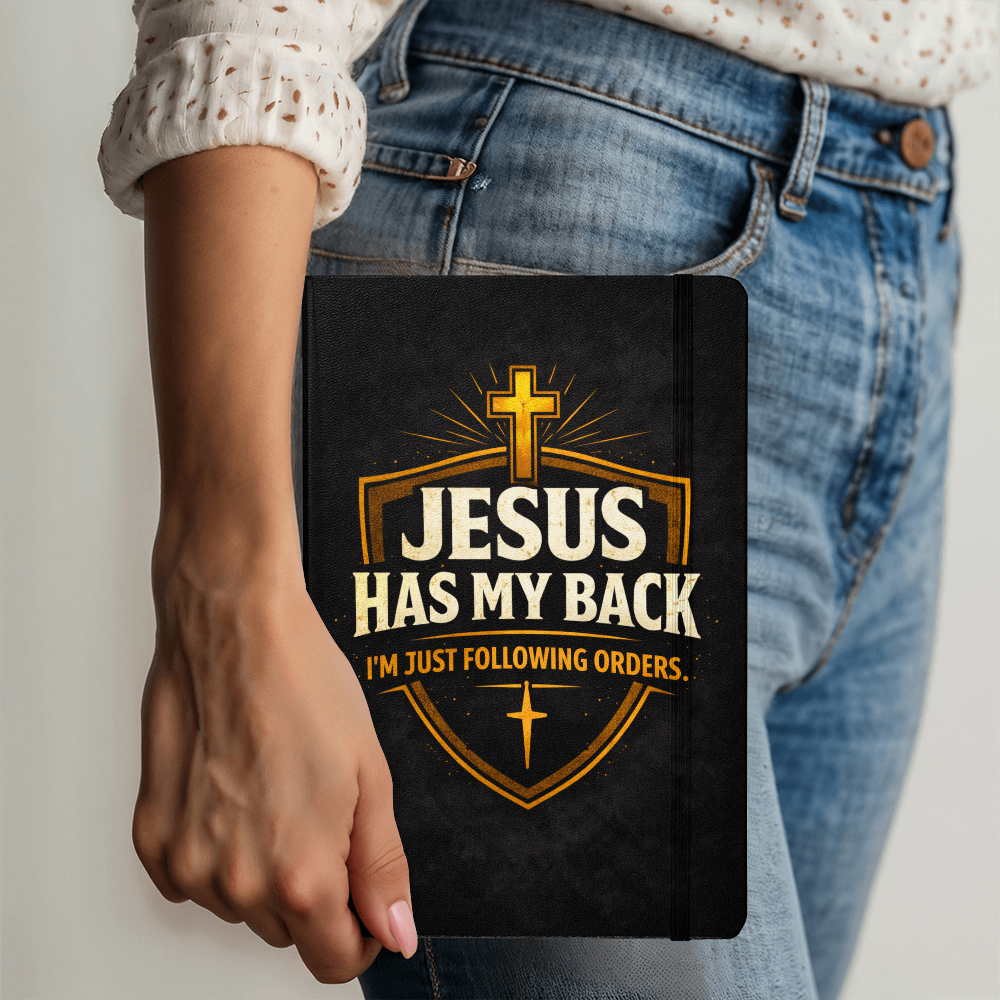 Christian Faith Journal – Jesus Has My Back Guided Writing Notebook