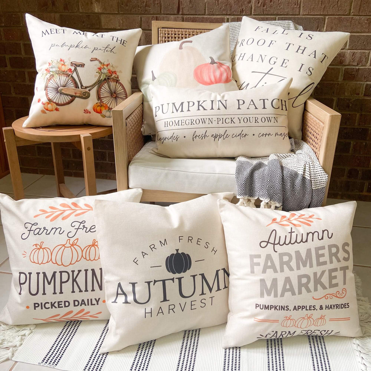 Pumpkin Spice Pillow Cover 18x18 inch