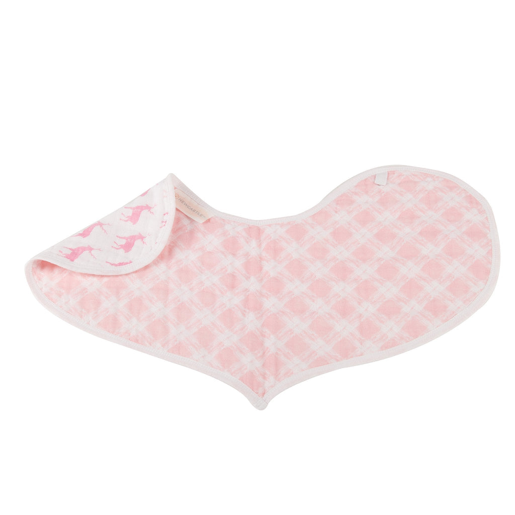 Baby Cotton Muslin Heart Bibs 2 Pack Absorbent For Newborns