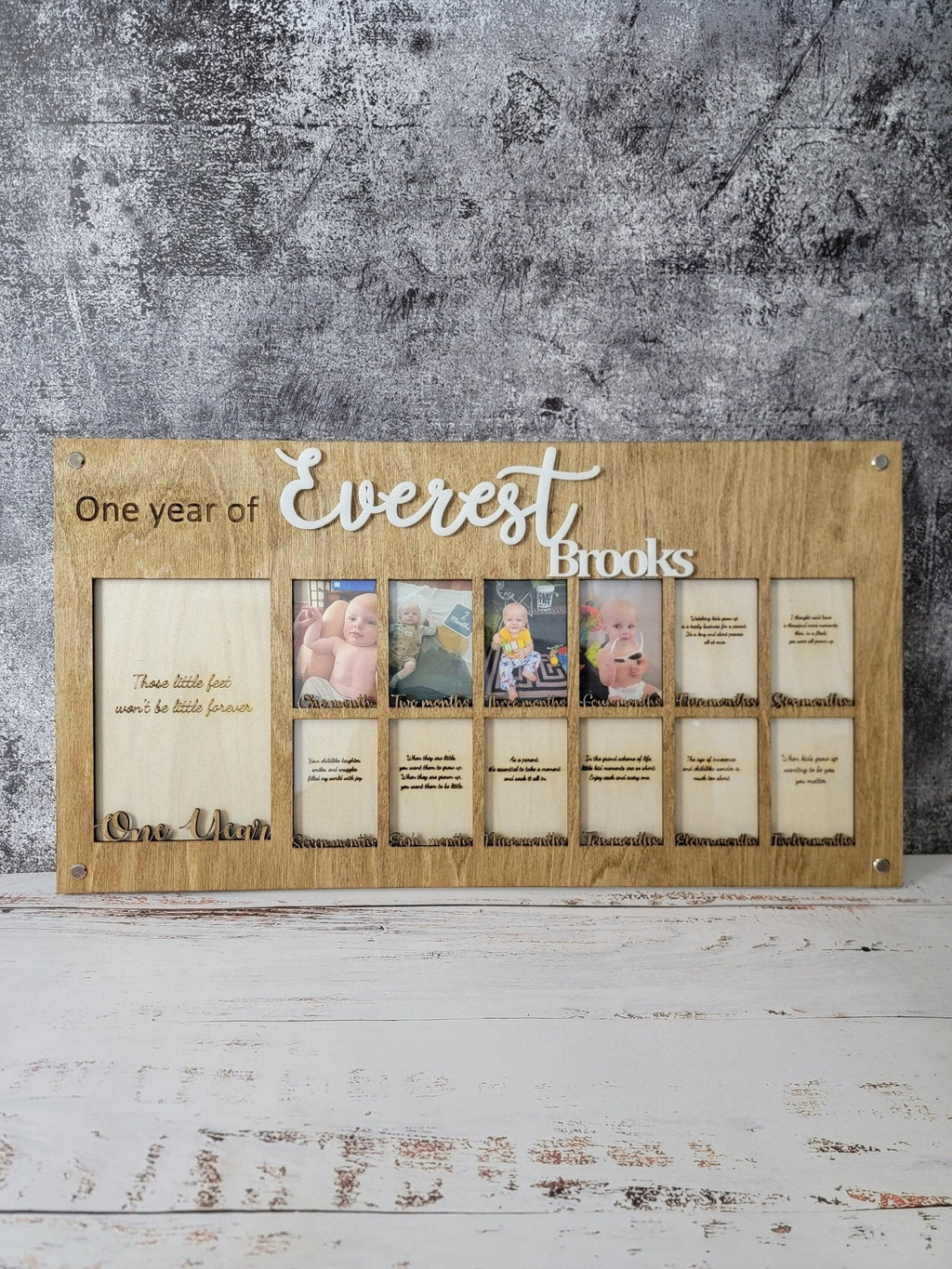 Baby's First Year Personalized Picture Frame