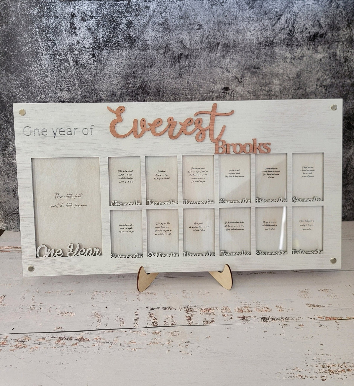 Baby's First Year Personalized Picture Frame