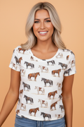 Western Horse Short Sleeve Graphic Tee