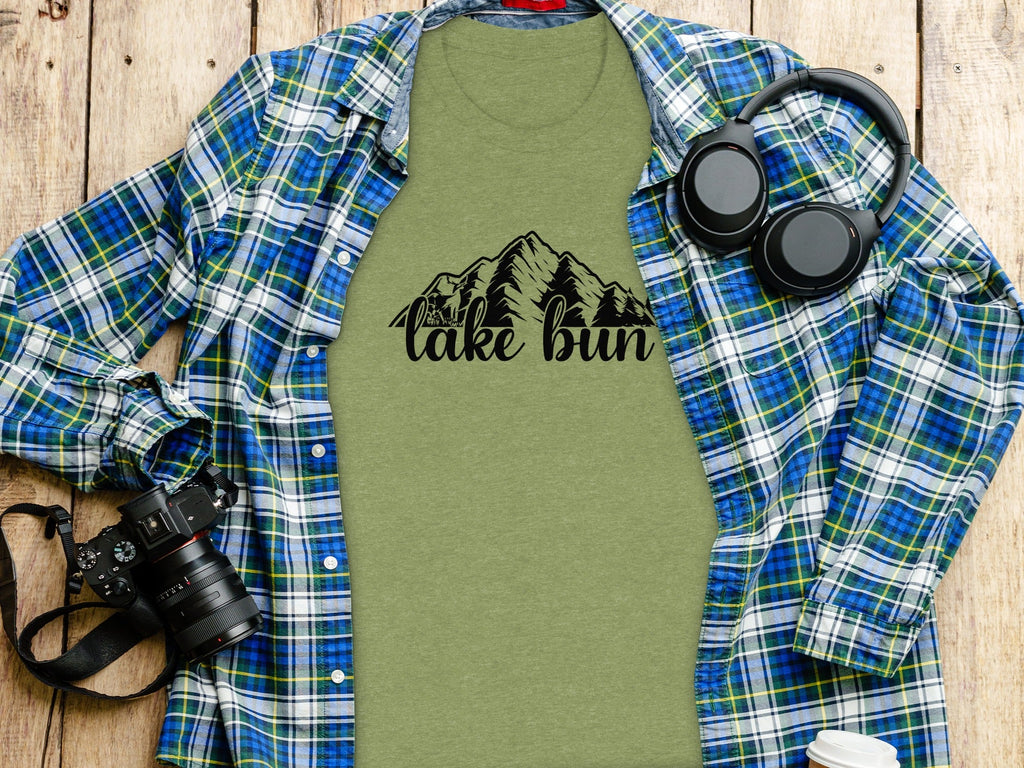 Lake Bun Mountains Nature Lover Graphic Design T-Shirt
