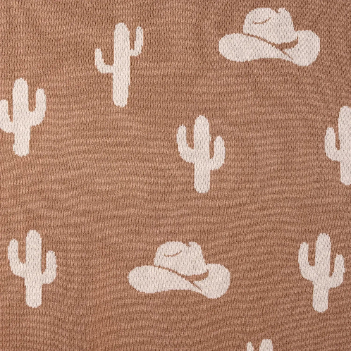 Cactus Jacquard Knit Baby Blanket