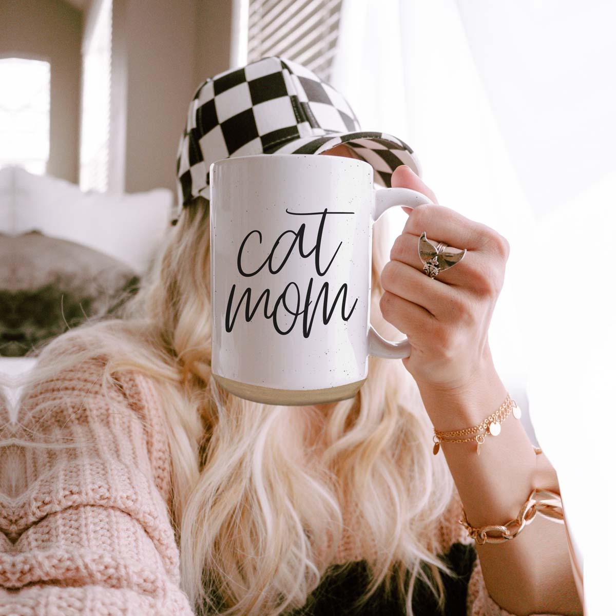 Cat Mom Mug 16oz Ceramic Coffee Cup Funny Cat Lover Gift Dishwasher Safe