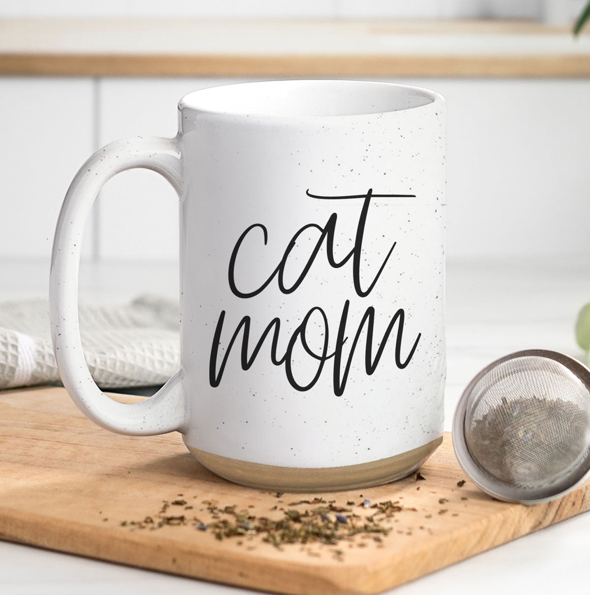 Cat Mom Mug 16oz Ceramic Coffee Cup Funny Cat Lover Gift Dishwasher Safe