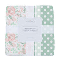 Cotton Muslin Cozy Throw Blanket Desert Rose Jade Dots