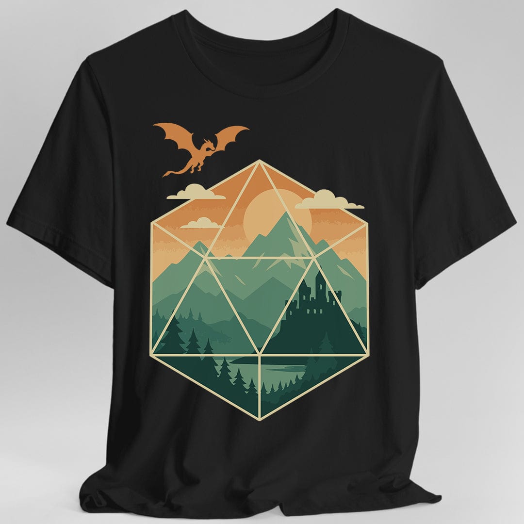 D20 Mountain Landscape T-Shirt