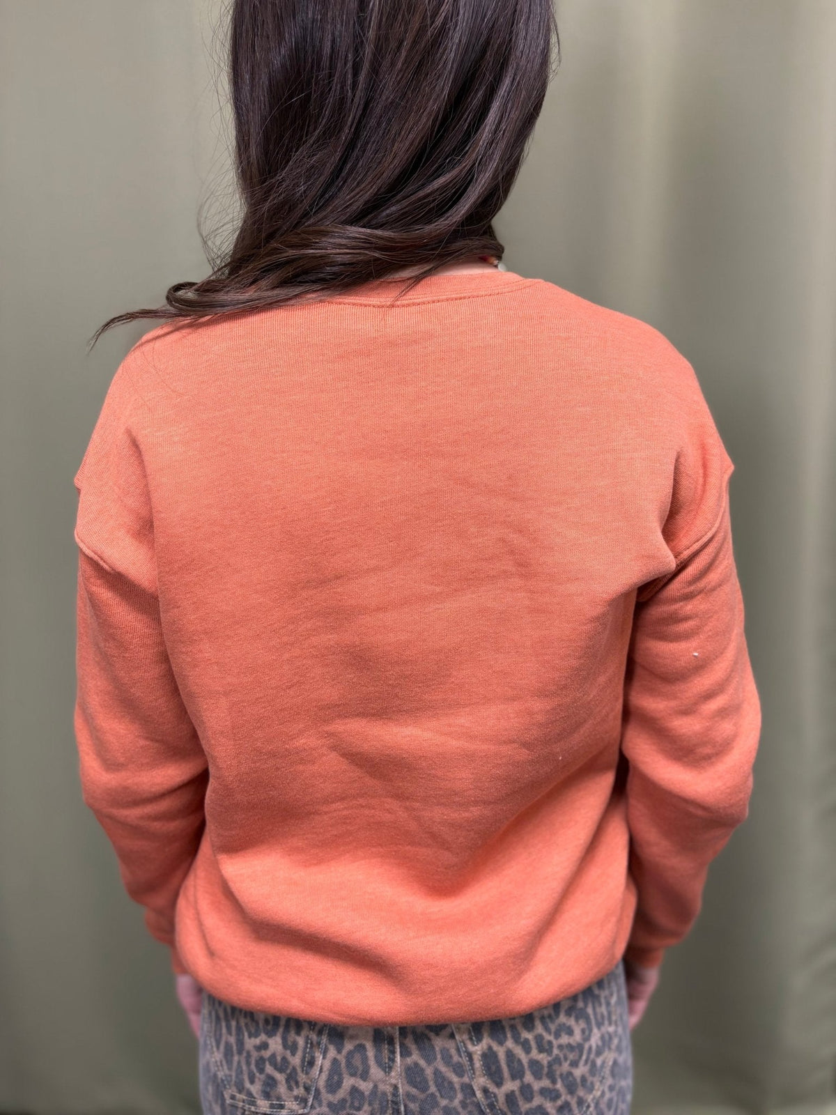 OAT COLLECTIVE "Daisy Row" Western Graphic Sweatshirt — Heather Autumn Plush Sponge Fleece