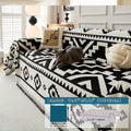 Boho-Chic All-Season Sofa Cover | Light Gray & Pet Proof Couch Cover