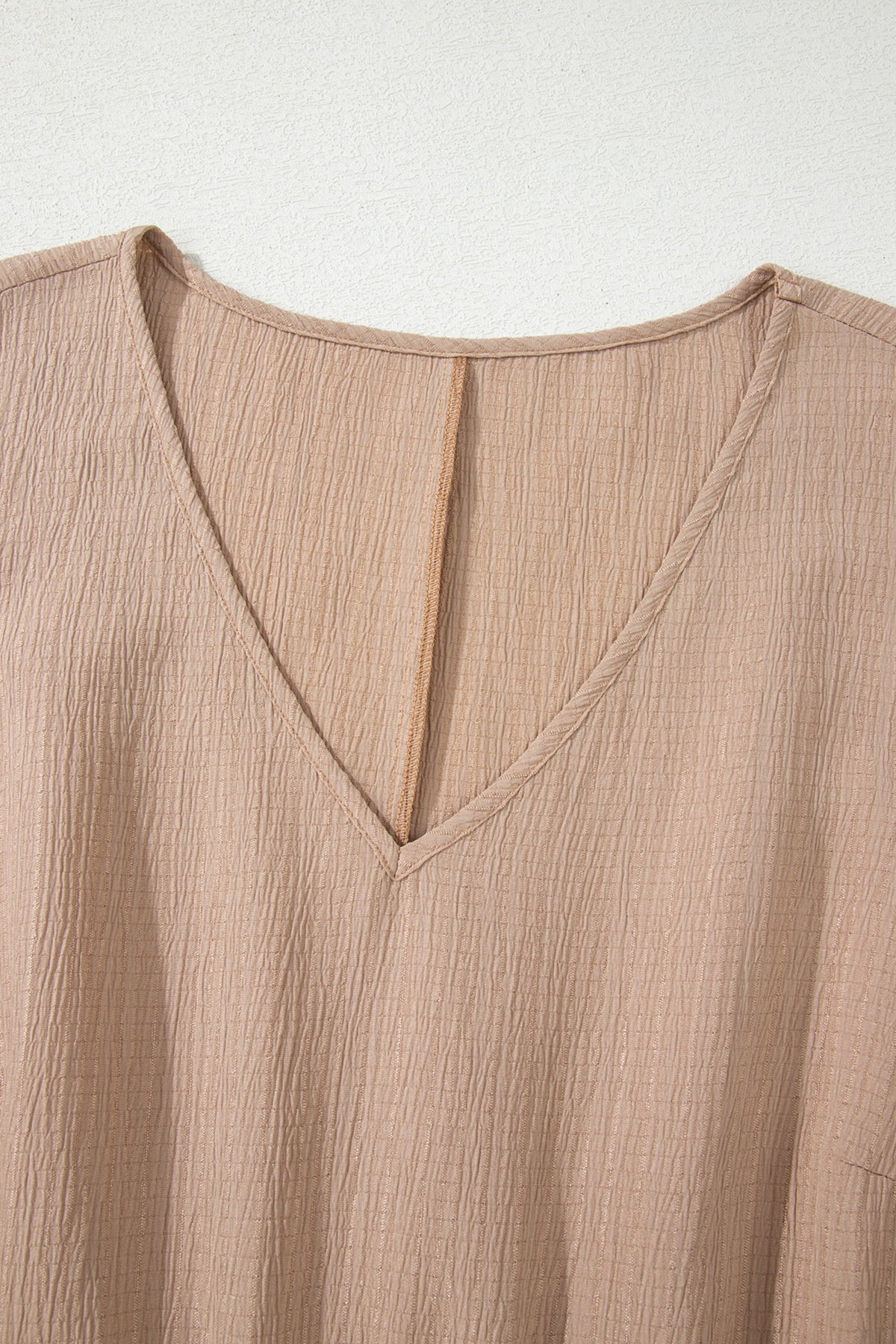 Plus Size Textured Ruffle Short Sleeve Dress