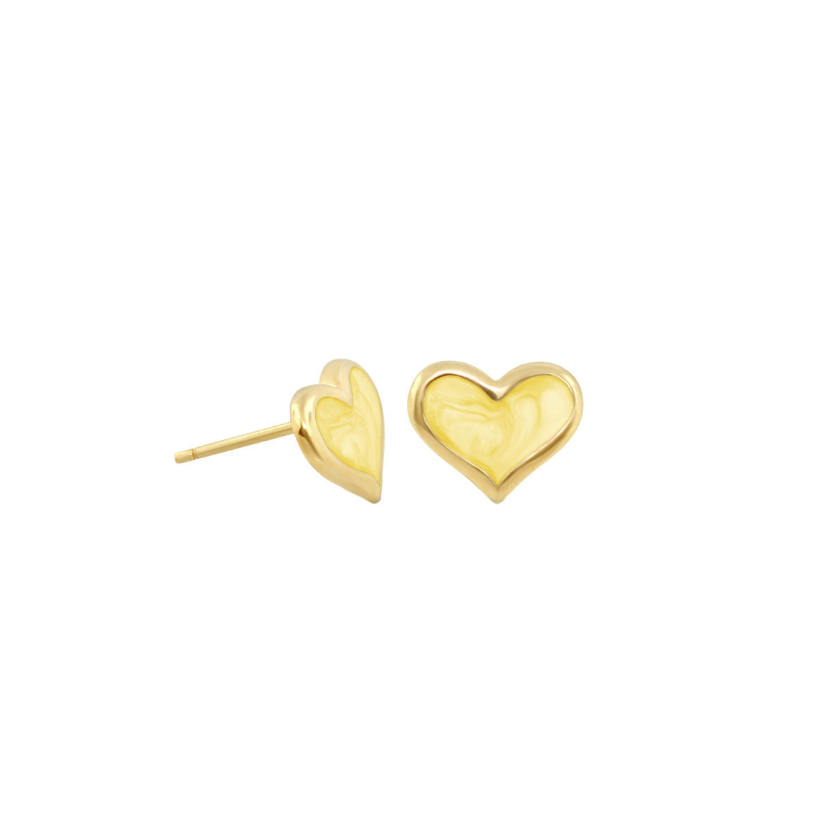 Heart Enamel Stud Earrings