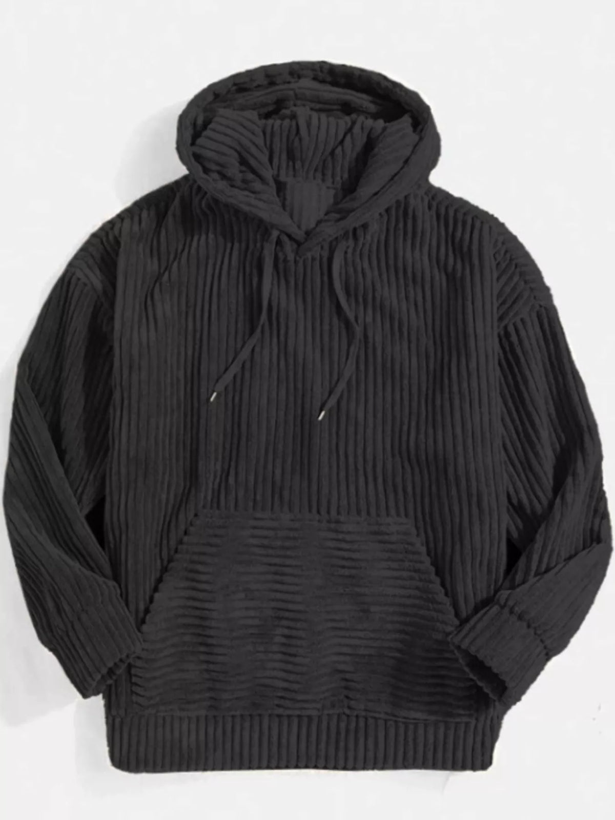 Men's Full Size Casual Corduroy Hoodie Plus Size