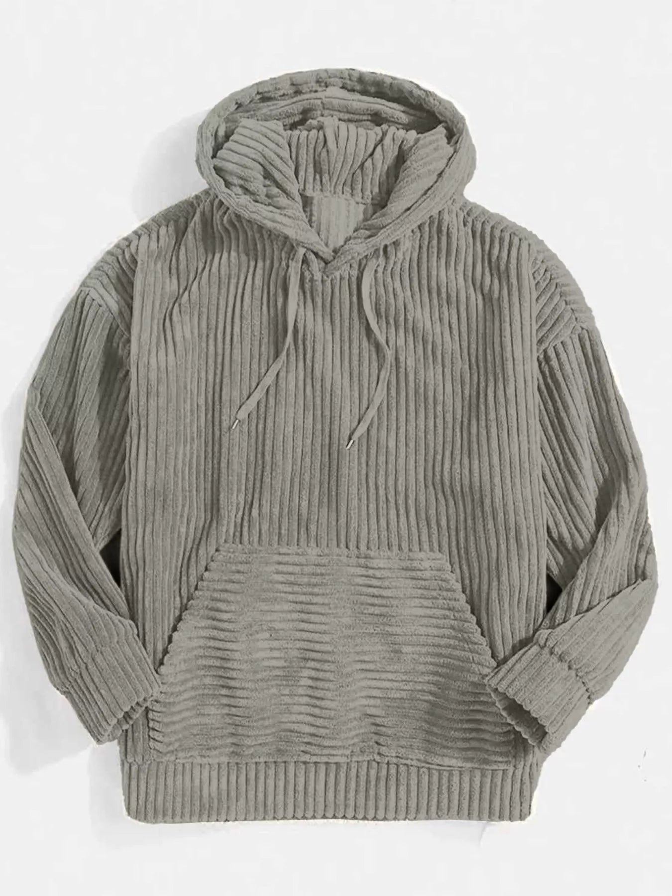 Men's Full Size Casual Corduroy Hoodie Plus Size