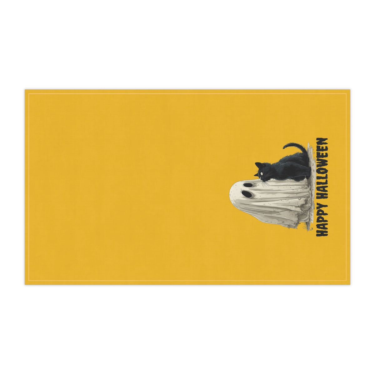 Halloween Ghost & Kitty Tea Towels - Spooky Cat and Ghost Designs