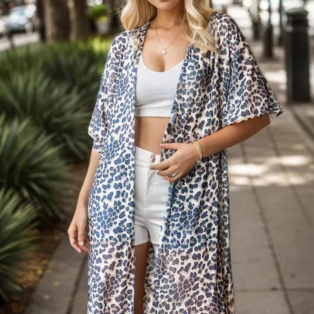 Stylish Leopard Print Cardigan