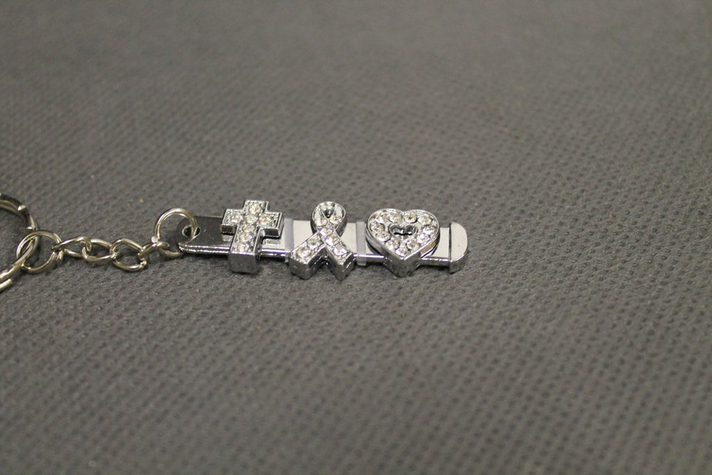 Faith Hope Love Slide Charm Keyring; Gift For Her; Gift for Mom; Girlfriend Gift; Gift for Teen; Bible Verse Jewelry; 1 Cor 13 Jewelry