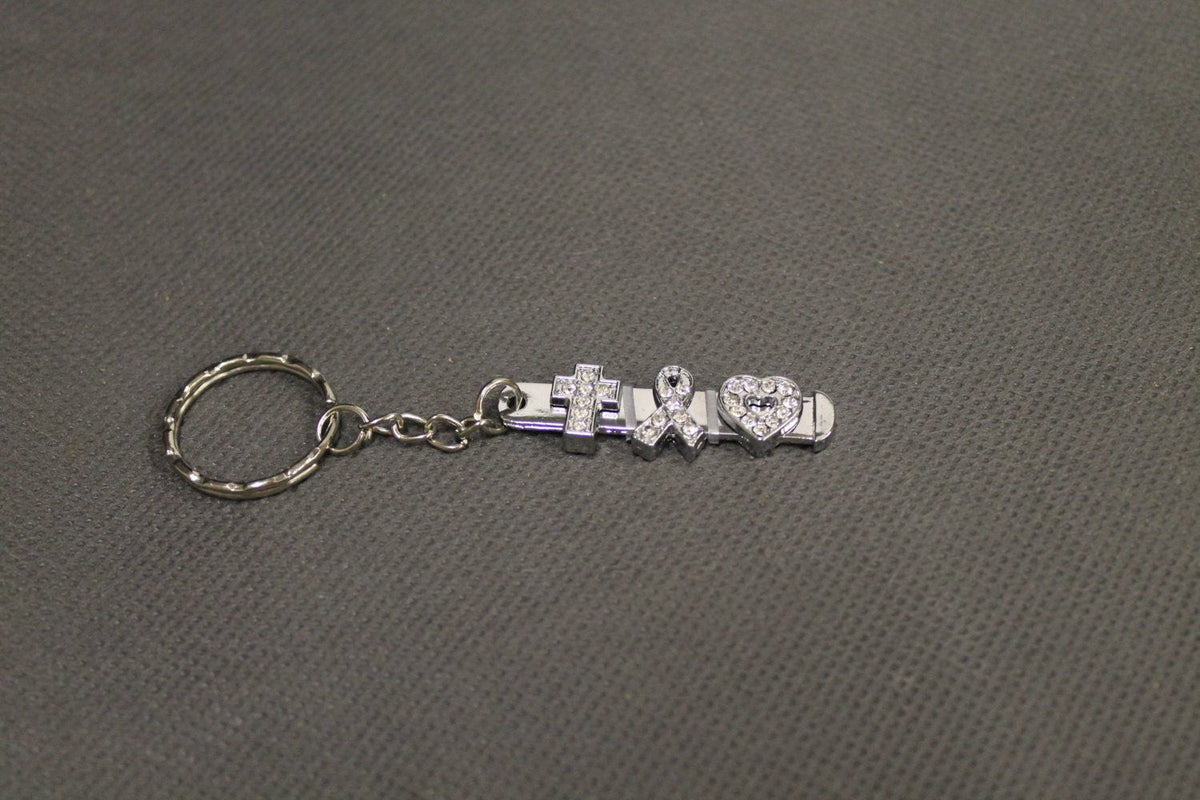 Faith Hope Love Slide Charm Keyring; Gift For Her; Gift for Mom; Girlfriend Gift; Gift for Teen; Bible Verse Jewelry; 1 Cor 13 Jewelry
