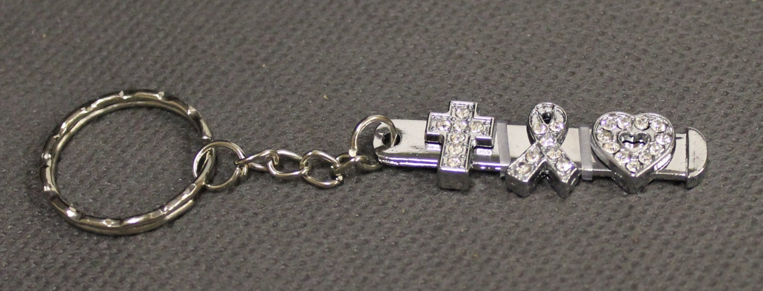 Faith Hope Love Slide Charm Keyring; Gift For Her; Gift for Mom; Girlfriend Gift; Gift for Teen; Bible Verse Jewelry; 1 Cor 13 Jewelry