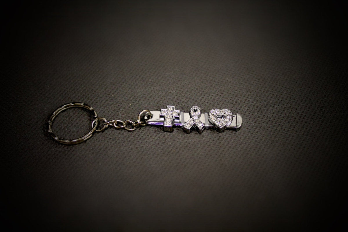 Faith Hope Love Slide Charm Keyring; Gift For Her; Gift for Mom; Girlfriend Gift; Gift for Teen; Bible Verse Jewelry; 1 Cor 13 Jewelry