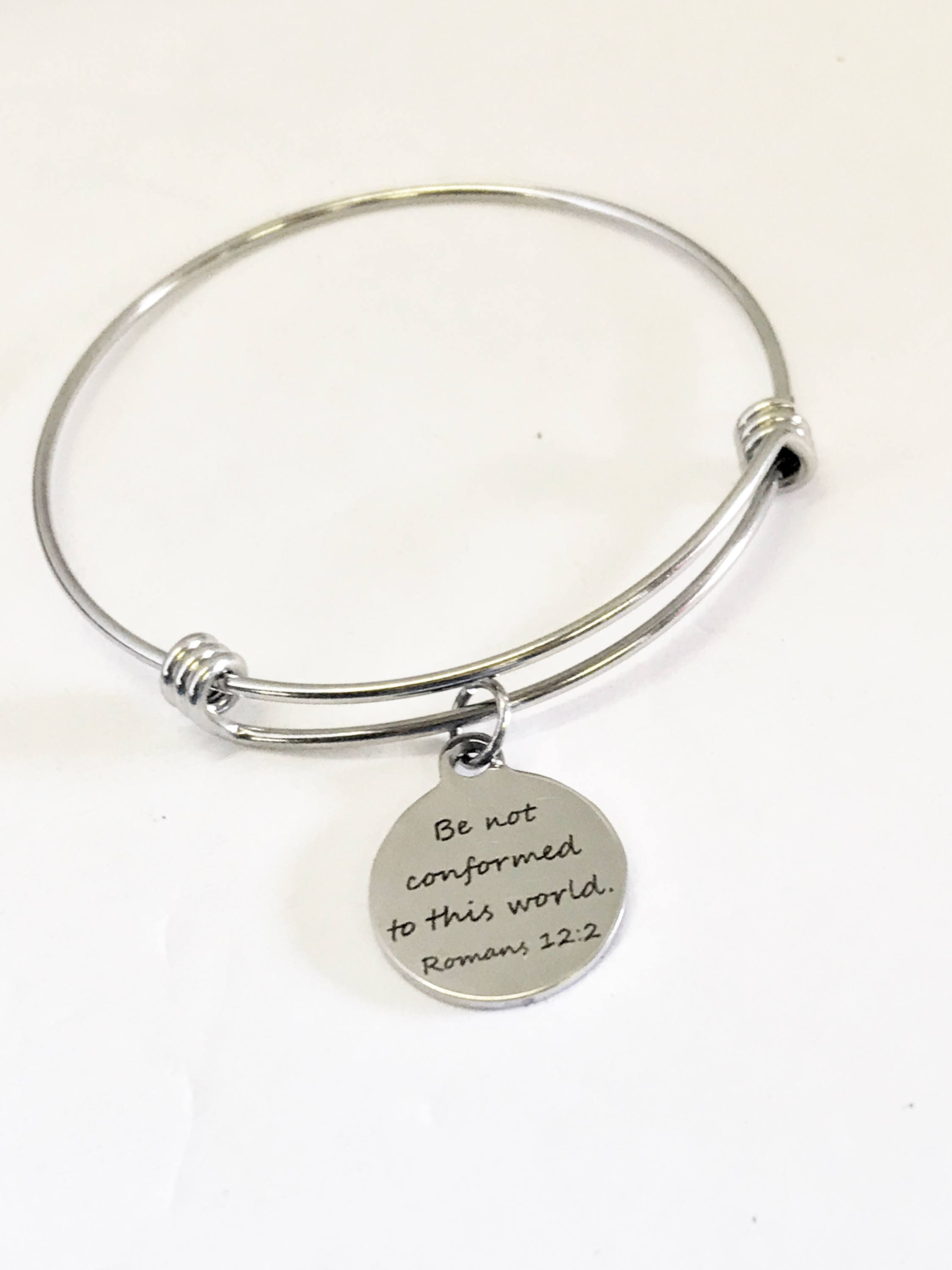 Christian Jewelry, Be Not Conformed To The World Bracelet, Romans 12 2 Bracelet, Christian Girls Group Gifts, Teen Girl Faith Gifts