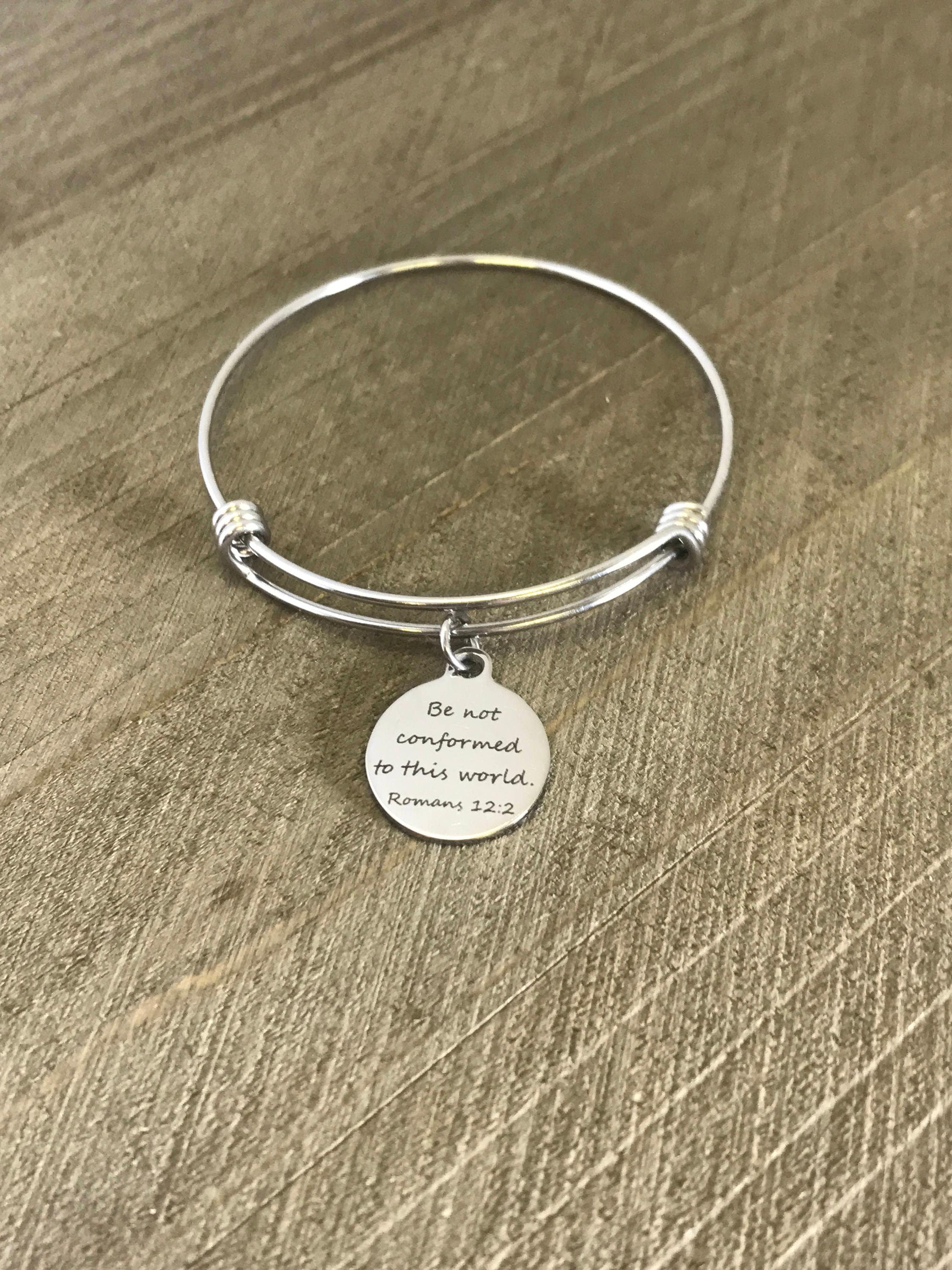 Christian Jewelry, Be Not Conformed To The World Bracelet, Romans 12 2 Bracelet, Christian Girls Group Gifts, Teen Girl Faith Gifts