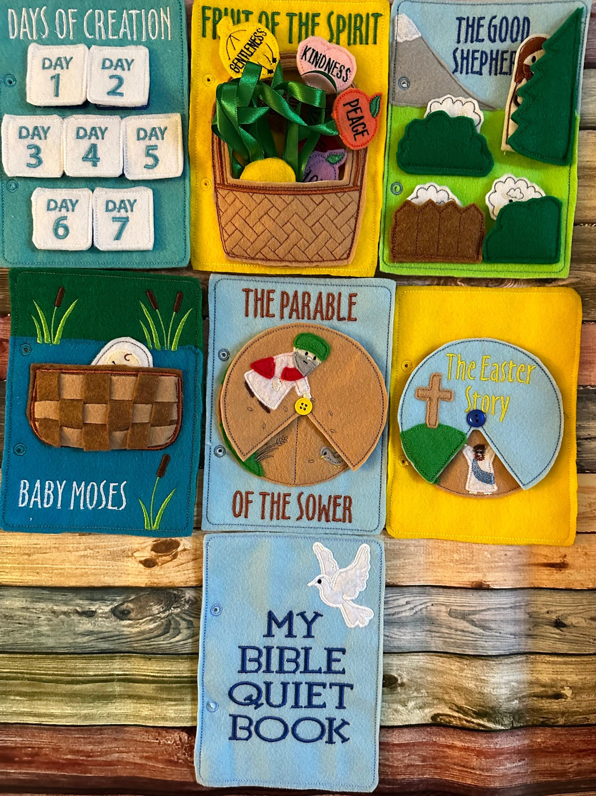 Children's Bible Quiet Book, Interactive Christian Learning Toy,
Baptism Birthday Easter Gift