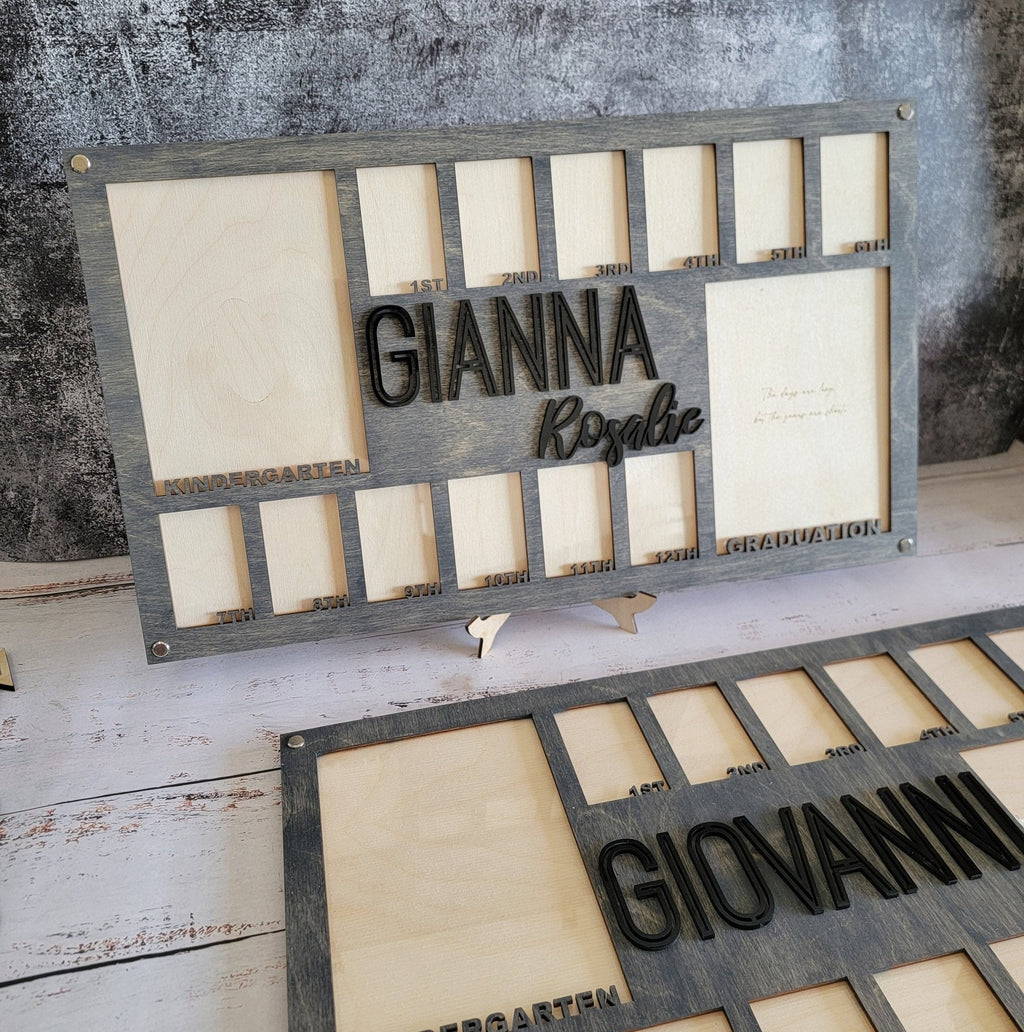 School Years Photo Frame | Kindergarten or Pre K to Graduation Picture Frame