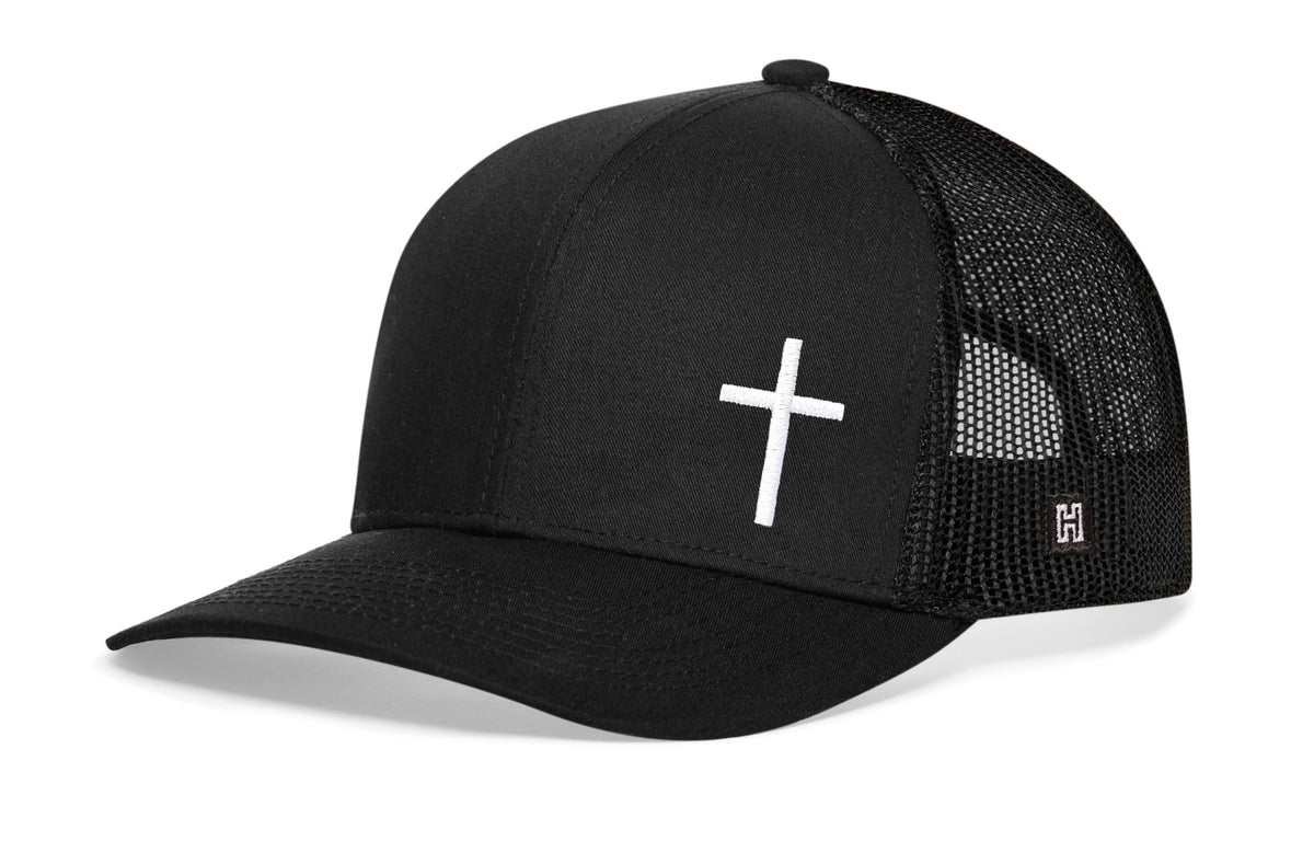Side Cross Trucker Hat  |  Christian Snapback