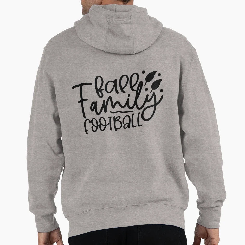 Fall Family Football Autumn Season Leaves Hoodie - Graphic Print Unisex