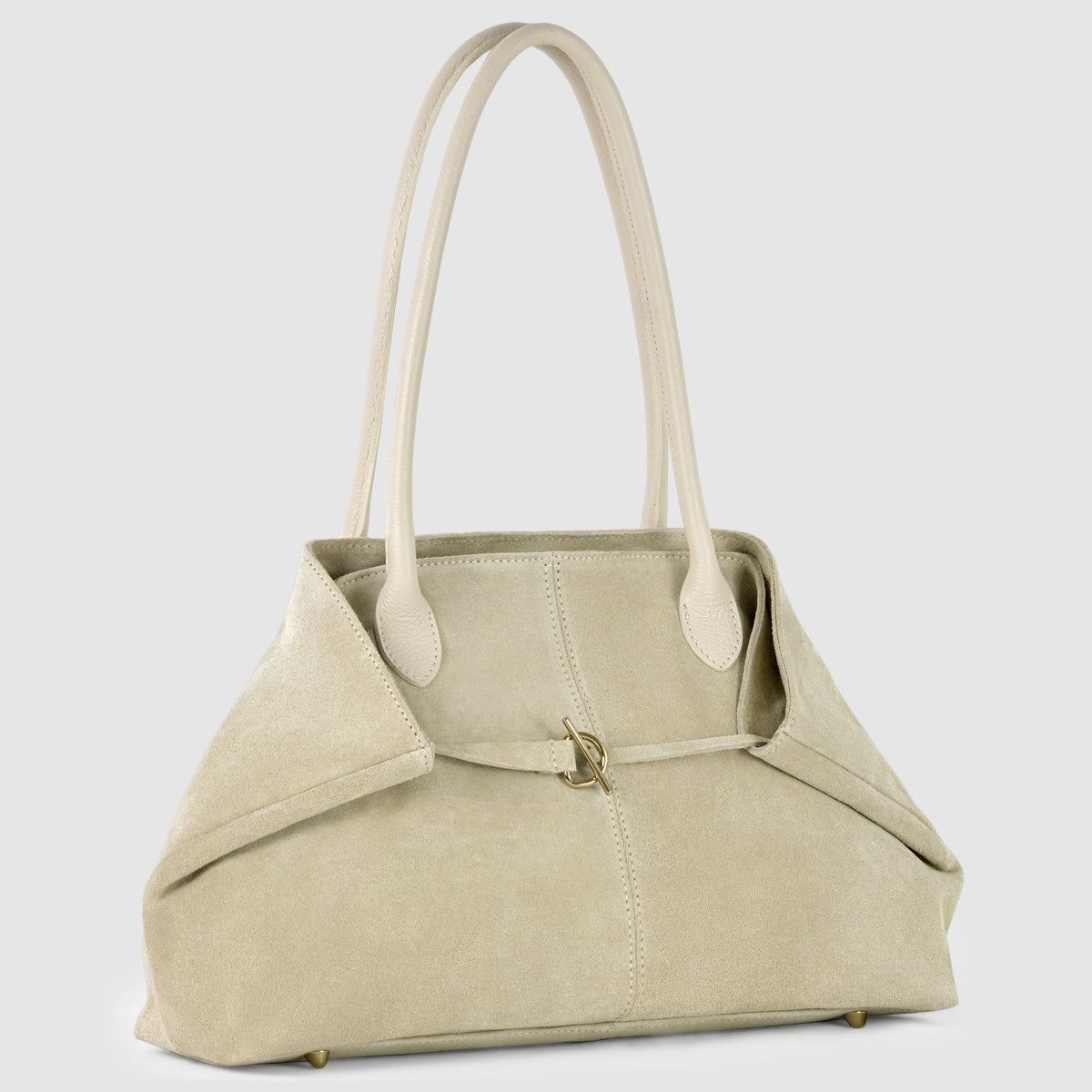 Italian Genuine Suede & Full-Grain Leather Tote Bag | Bologna