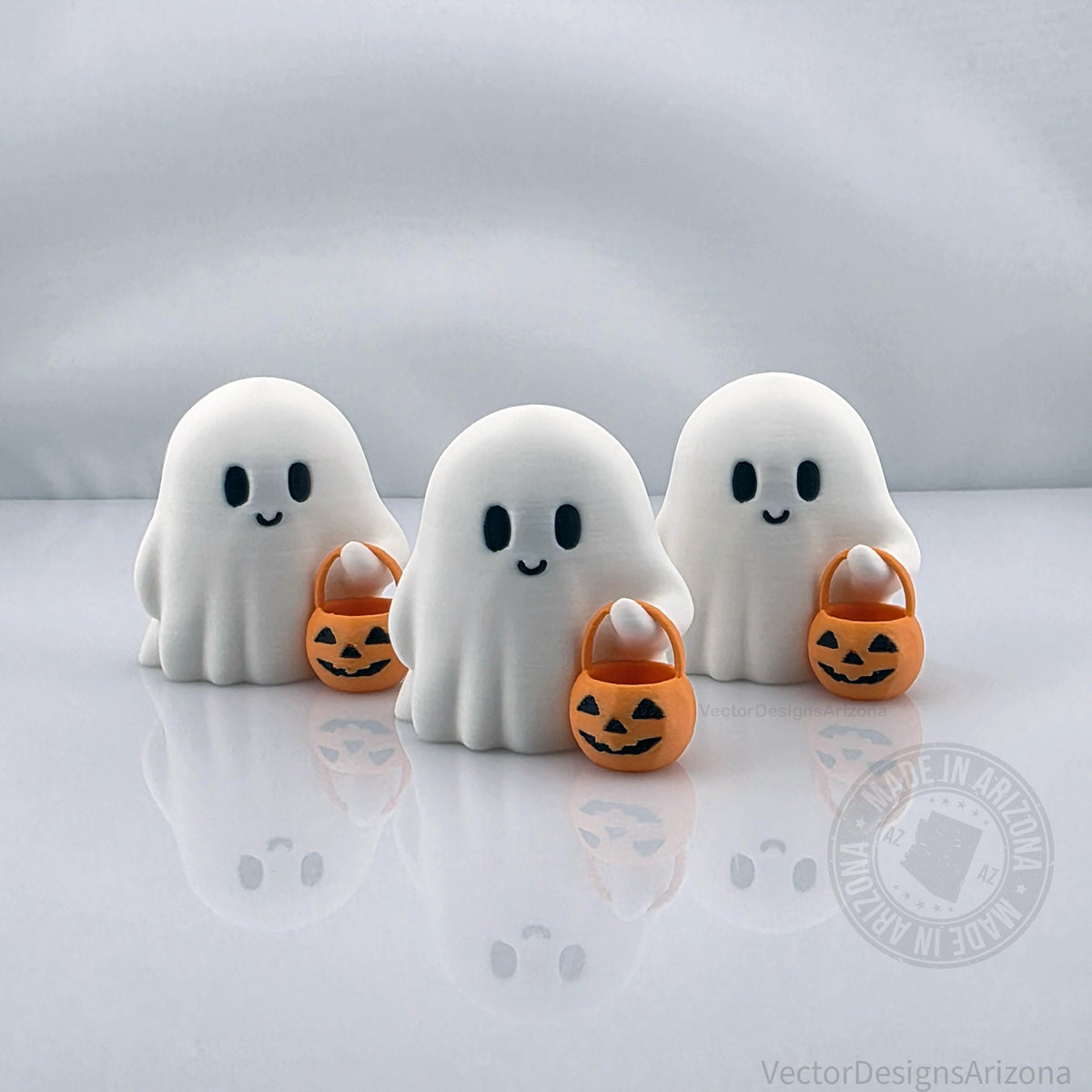 Tiny Trick-or-Treat Ghost with Optional Personalized Stand