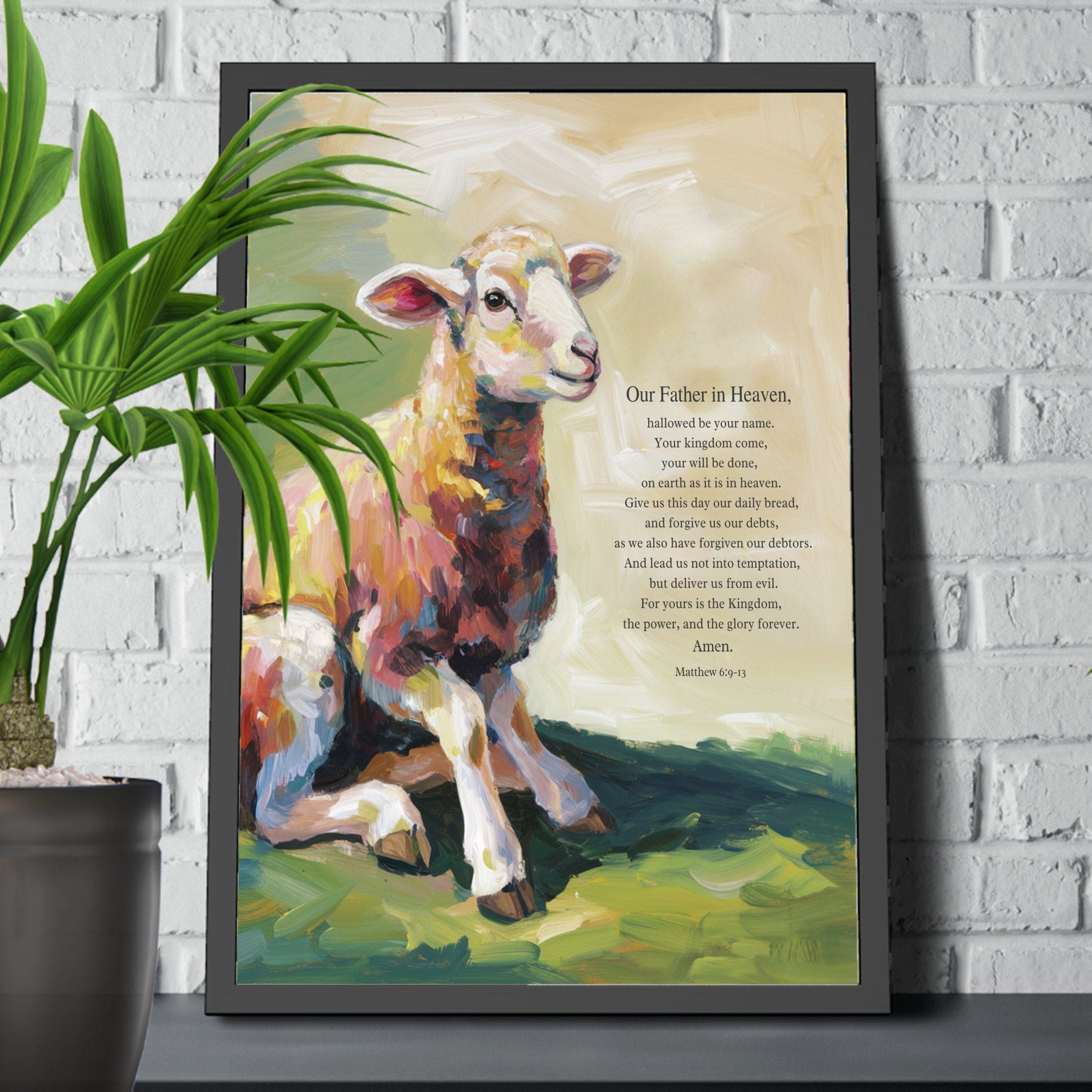 Wall Decor Giclee Poster Art Print - our Father in Heaven Bible Verse Artwork