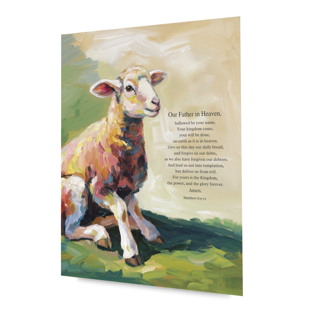 Wall Decor Giclee Poster Art Print - our Father in Heaven Bible Verse Artwork