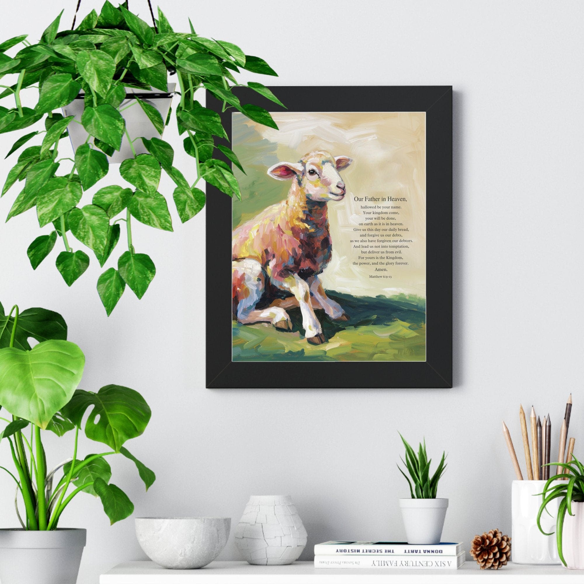 Wall Decor Giclee Poster Art Print - our Father in Heaven Bible Verse Artwork