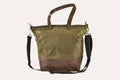 Waxed Canvas And Leather Boyfriend Tote Bag Large Everyday